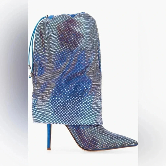 Azalea Wang  Blue Wishful Pointed Toe Bootie - Picture 4 of 9